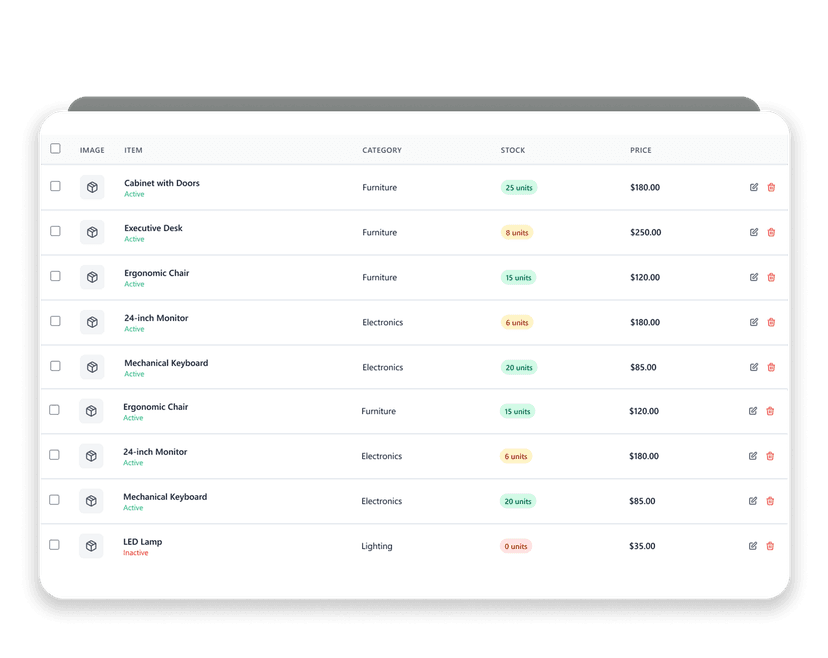 Cloud Inventory Interface