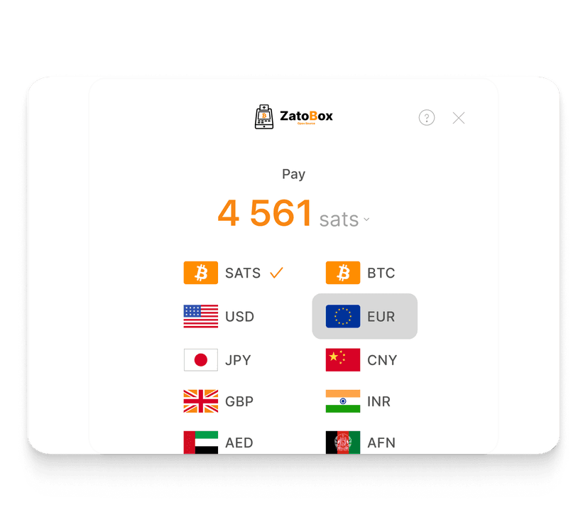 Bitcoin Payment Interface